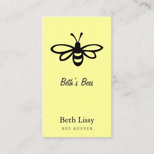 Customizable Bee [black] business card