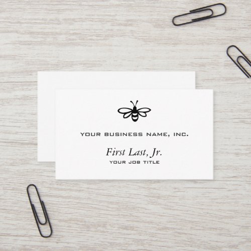 Bee [black] business card template