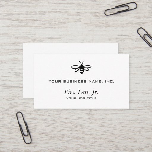 Customizable Bee [black] business card template