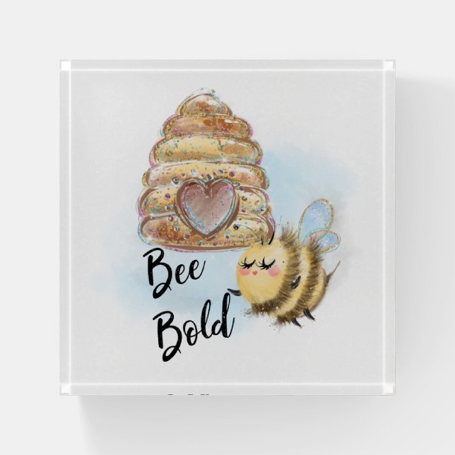BEE BOLD Paperweight (Front)