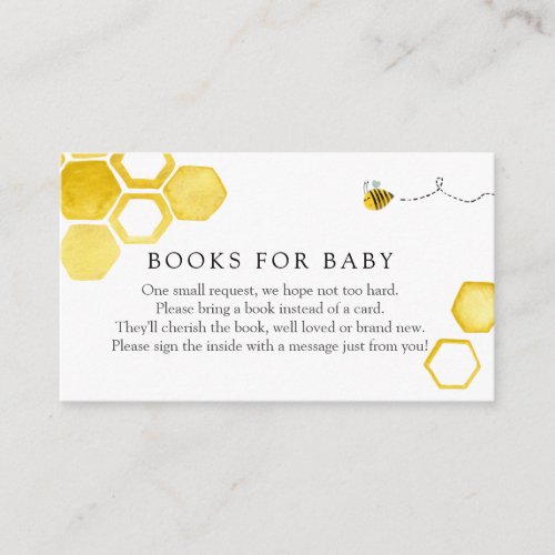 Bee Books for Baby Enclosure Card