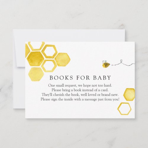 Bee Books for Baby Enclosure Card