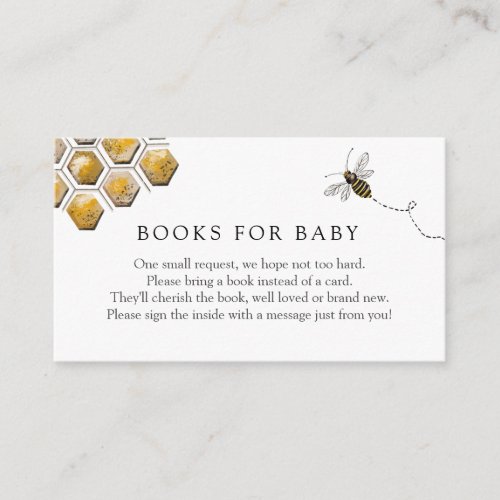 Bee Books for Baby Enclosure Card