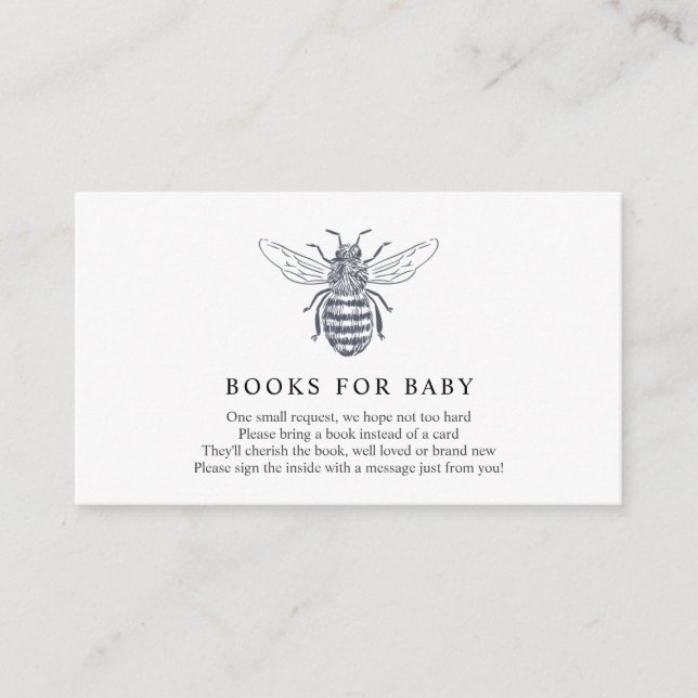 Bee Books for Baby insert card (Front)