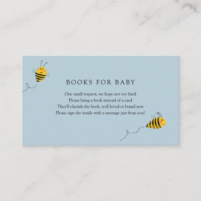 Bee Books for Baby insert card (Front)