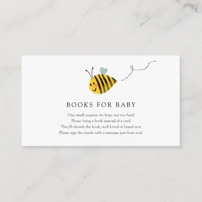 Bee Books for Baby insert card (Front)