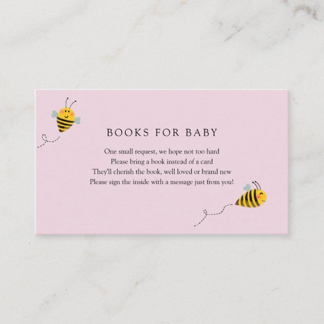 Bee Books for Baby insert card (Front)