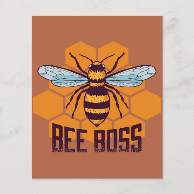 Bee Boss Bee Gifts ,I Love Bee, Beekeeping Gifts Flyer (Front)