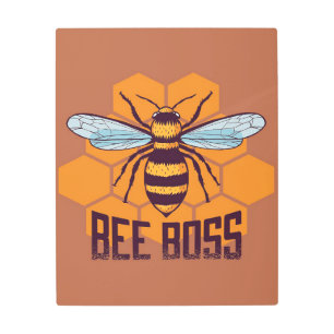 Bee Boss Bee Gifts ,I Love Bee, Beekeeping Gifts Metal Print