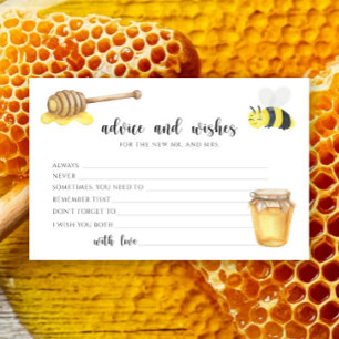 Bee Bridal shower Advice and wishes Stationery