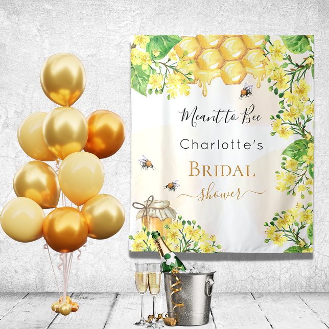 Bee Bridal Shower bride to bee yellow floral Tapestry (Creator Uploaded)