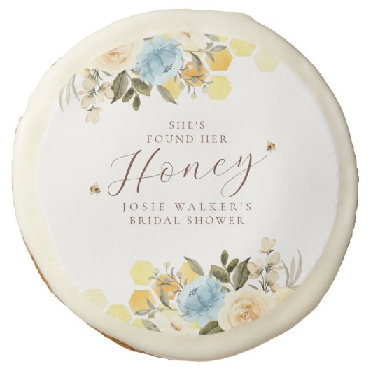 Bee Bridal Shower Sugar Cookie (Front)