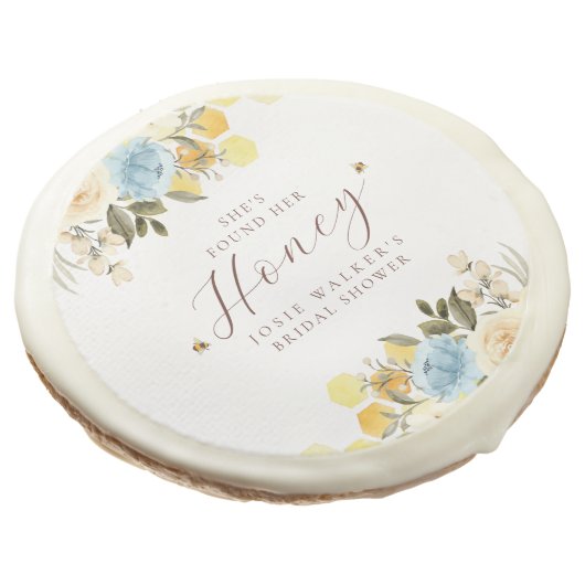Bee Bridal Shower Sugar Cookie (Angled)