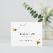 Bee Bridal Shower Thank You Postcard (Standing Front)