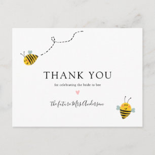 Bee Bridal Shower Thank You Postcard