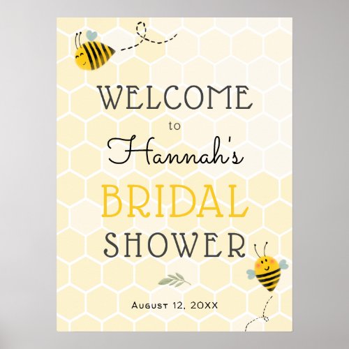 Bee Bridal Shower Welcome Sign