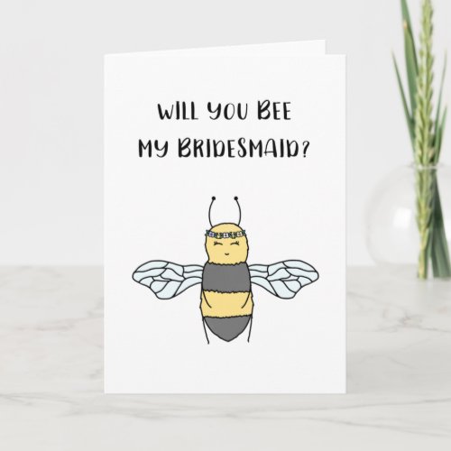 Bee Bridesmaid Proposal Card