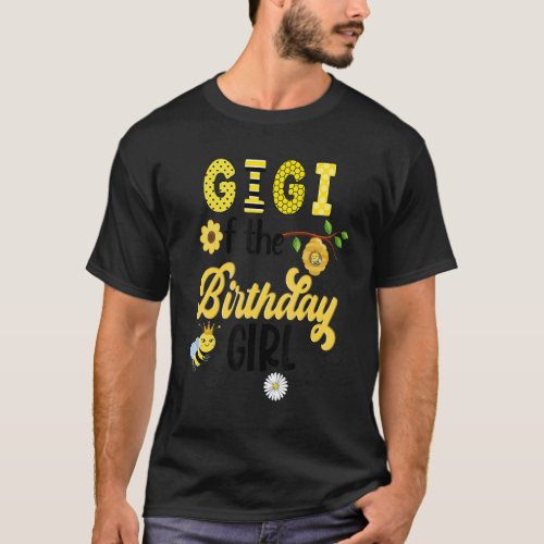 Bee Bumblebee Girl Birthday Hive Sweet 1st Party M T_Shirt