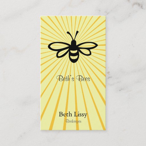 Customizable Bee Burst Business Cards