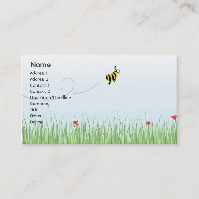 Bee - Business Business Card (Front)