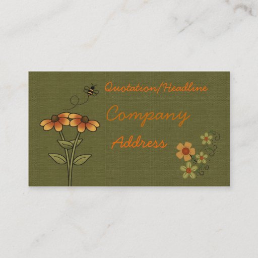Customizable bee business card