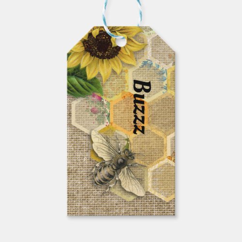 Bee Buzz Honeycomb Thank You Gift Tag