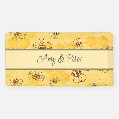 Bee Buzzing Honey Bees Bumblebee Art Banner