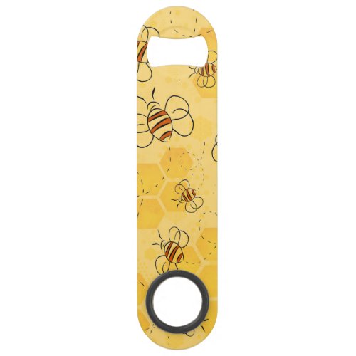 Bee Buzzing Honey Bees Bumblebee Art Bar Key