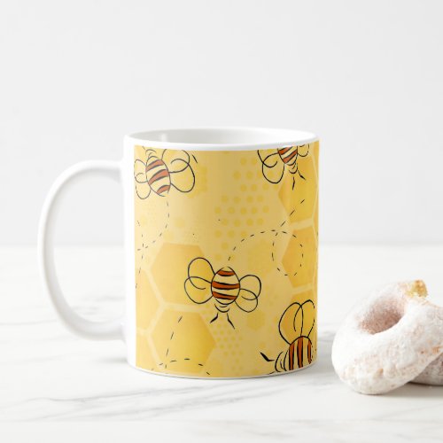 Bee Buzzing Honey Bees Bumblebee Art Coffee Mug