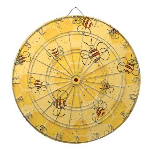 Bee Buzzing Honey Bees Bumblebee Art Dart Board