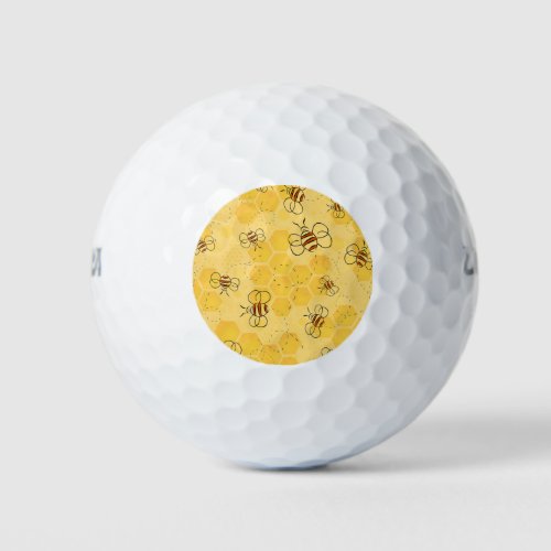 Bee Buzzing Honey Bees Bumblebee Art Golf Balls