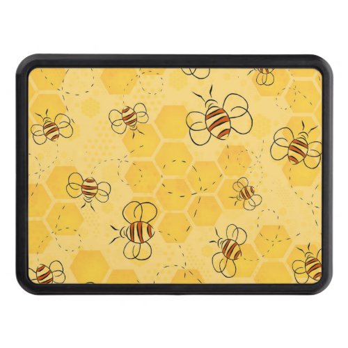 Bee Buzzing Honey Bees Bumblebee Art Hitch Cover