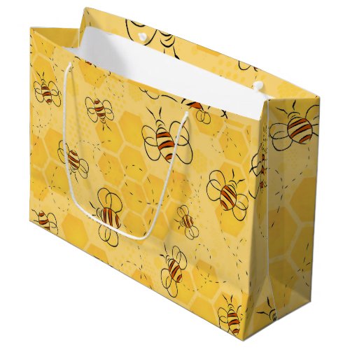 Bee Buzzing Honey Bees Bumblebee Art Large Gift Bag