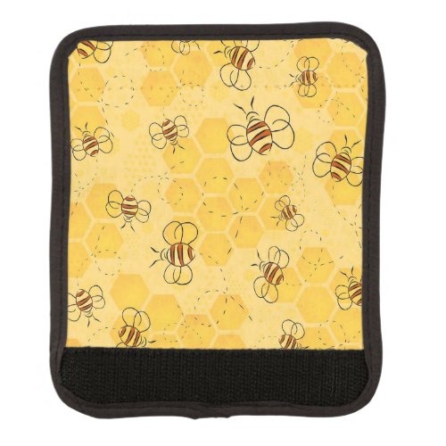 Bee Buzzing Honey Bees Bumblebee Art Luggage Handle Wrap
