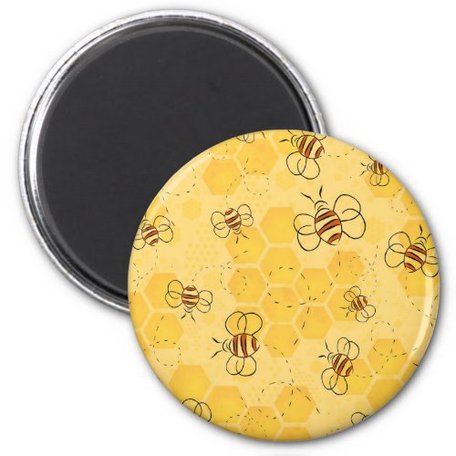 Bee Buzzing Honey Bees Bumblebee Art Magnet