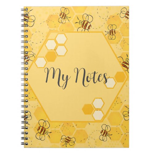 Bee Buzzing Honey Bees Bumblebee Art Notebook