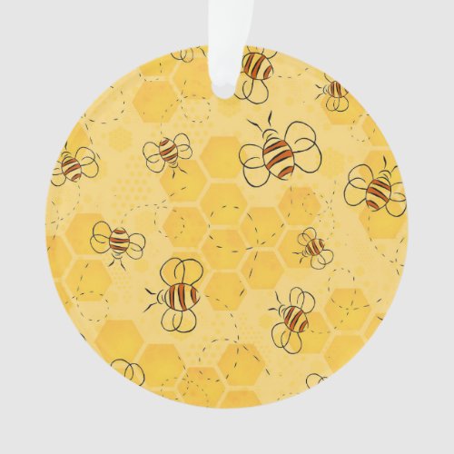 Bee Buzzing Honey Bees Bumblebee Art Ornament
