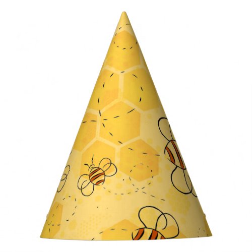 Bee Buzzing Honey Bees Bumblebee Art Party Hat