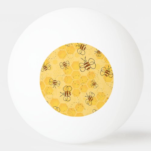 Bee Buzzing Honey Bees Bumblebee Art Ping Pong Ball