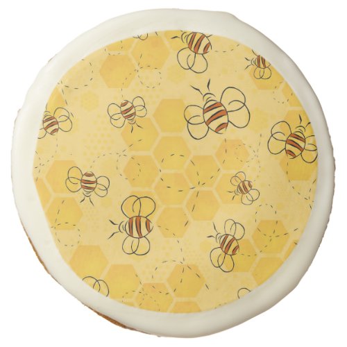 Bee Buzzing Honey Bees Bumblebee Art Sugar Cookie