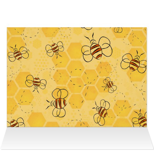Bee Buzzing Honey Bees Cute (Inside Horizontal (Top))