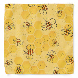 Bee Buzzing Honey Bees Cute Bandana