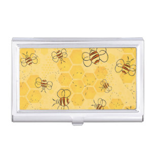 Bee Buzzing Honey Bees Cute Business Card Case