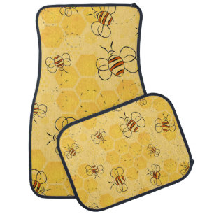 Bee Buzzing Honey Bees Cute Car Floor Mat
