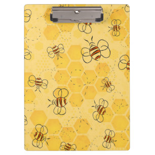Bee Buzzing Honey Bees Cute Clipboard