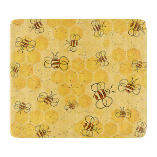 Bee Buzzing Honey Bees Cute Cutting Board