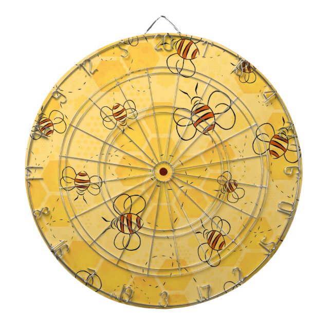 Bee Buzzing Honey Bees Cute  Dart Board (Front)