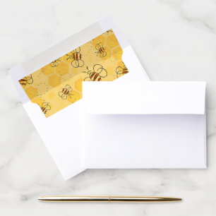 Bee Buzzing Honey Bees Cute Envelope Liner