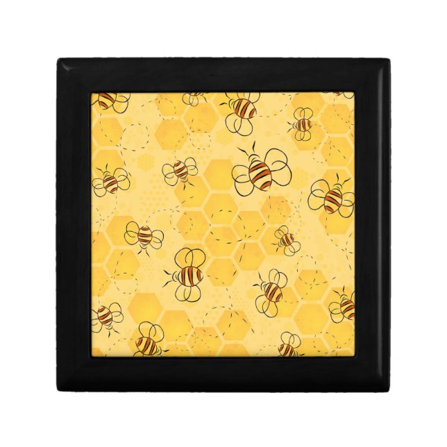 Bee Buzzing Honey Bees Cute  Gift Box (Front)