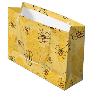 Bee Buzzing Honey Bees Cute  Large Gift Bag